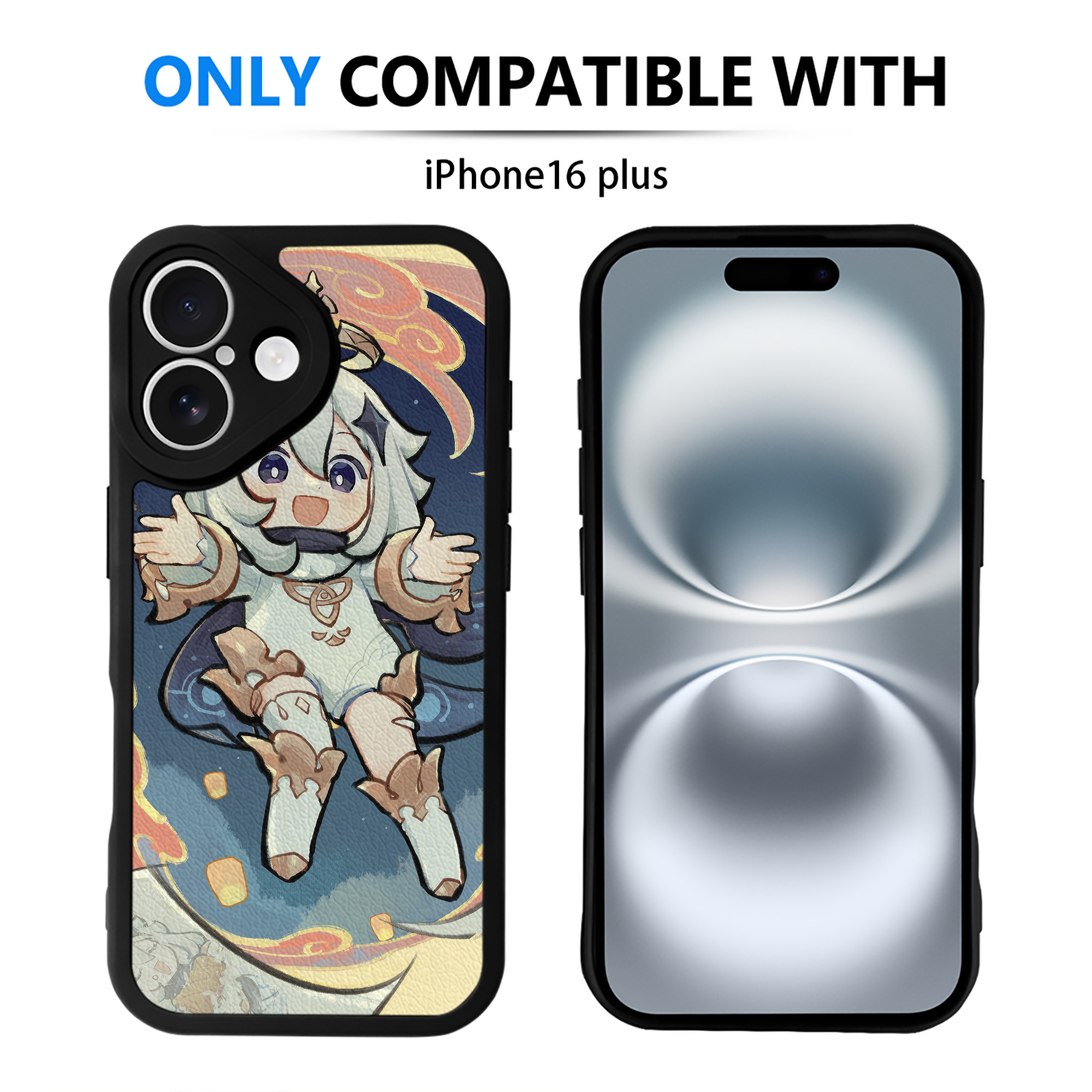 げんし神 genshin 【iPhone 16シリーズ対応】シリコンスマホケース（レザー調） 材質：シリコン